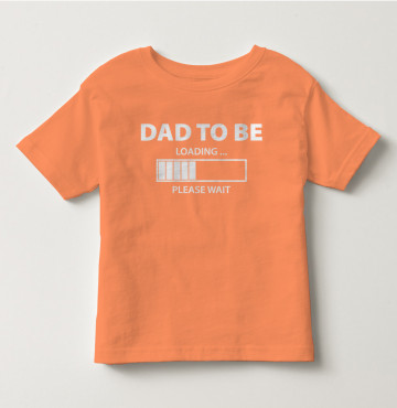 Bỏ buôn áo thun trẻ em tay ngắn in chữ Dad To Be (cam cà rốt)