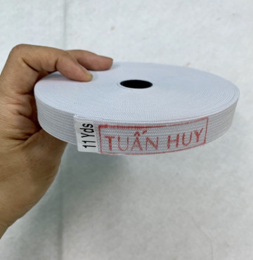 Thun cuộn 10m thương hiệu tốt Tuấn Huy, thun rộng 1,5cm