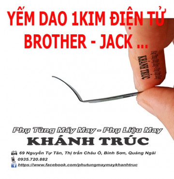 Yếm dao 1kim điện tử Jack + Brother máy may (khâu) công nghiệp