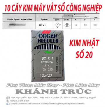 10 cây Kim DCx1 Nhật #20 dùng máy VẮT SỔ máy may công nghiệp