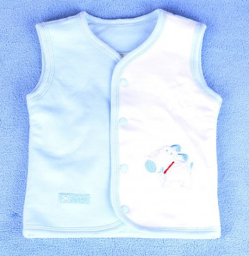 Áo gile sơ sinh lót bông Lullaby (màu xanh)