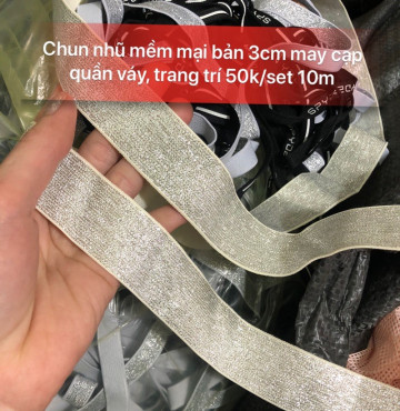 Chun cạp váy bản 3-4cm giá 50k/sét 10m