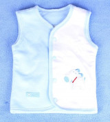 Áo gile sơ sinh lót bông Lullaby (màu xanh)