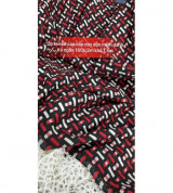 Dạ tweed phối màu đỏ đen trắng 160k/2m khổ 1,5m