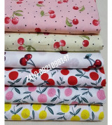 vải thô cotton tồn kho họa tiết trái cây dài 1m, khổ ngang 1m5