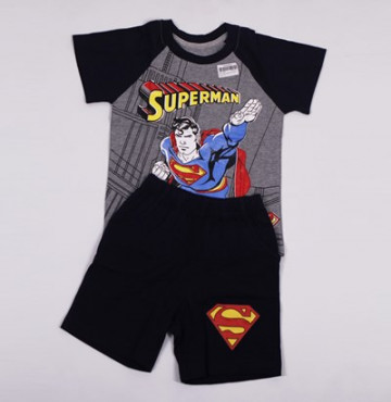 Bỏ sỉ bộ quần áo cộc bé trai in superman (1-5T)