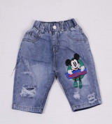 Bán buôn quần jean ngố bé trai in hình Mickey (1-5T)