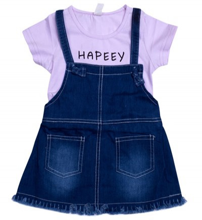 Bỏ sỉ set váy yếm áo phông cho bé gái (2-5T)