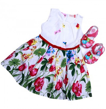 Bỏ sỉ váy thô hoa Kata bé gái (1-5 tuổi)