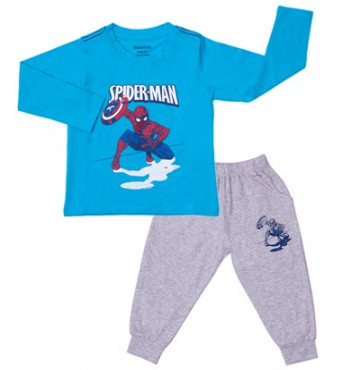 Bán sỉ bộ quần áo cotton bé trai in hình Spider-Man (1-6T)