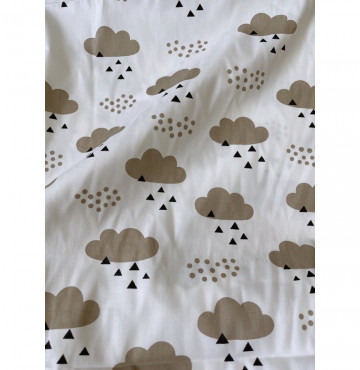vải thô tồn kho mặt lụa hình đám mây cute