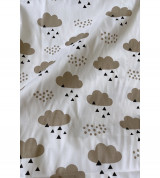 vải thô tồn kho mặt lụa hình đám mây cute