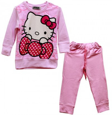 Bỏ buôn bộ đồ cho bé gái họa tiết Hello Kitty