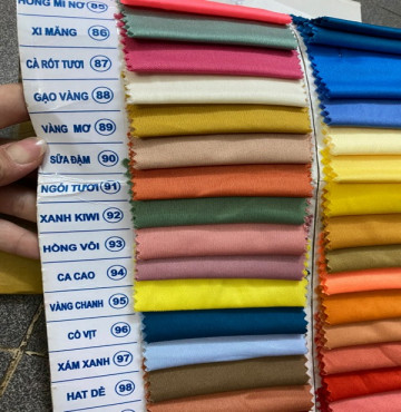 Thanh lý Vải lót silk thun khổ 1m6: bảng màu 4- giá 1 mét