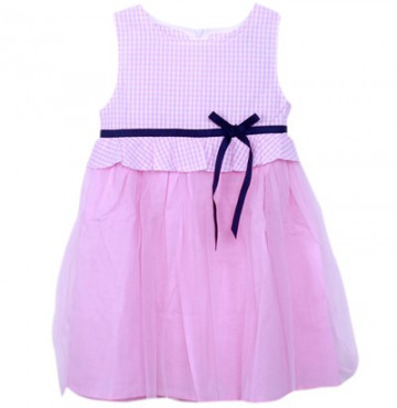 Bán buôn váy Zara cho bé gái kẻ voan chipo TE0708 (1 - 7 tuổi)