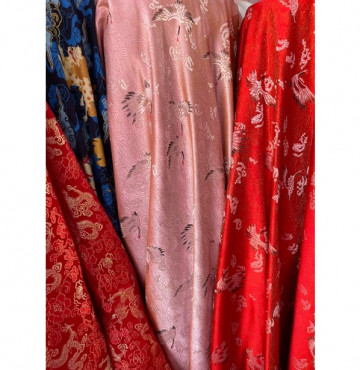 Thanh lý vải gấm thượng hải cao cấp may váy,áo dài,sườn xám,hanbok