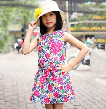 Bỏ sỉ váy hè thô bé gái Thái Lan A062