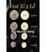 nút vest tồn kho xi bóng 2 lỗ màu trắng