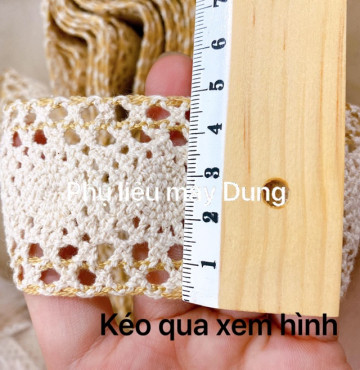Thanh lý Ren cotton thổ cẩm bảng 5cm: 15k/ 1 mét