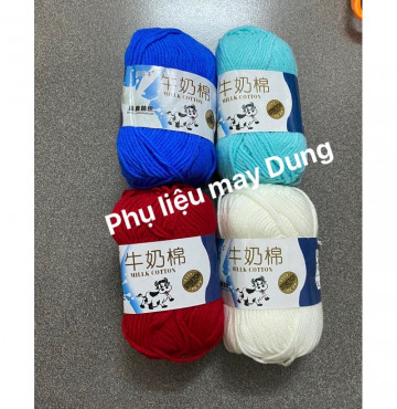 Thanh lý len cotton milk bò cuộn 50gr